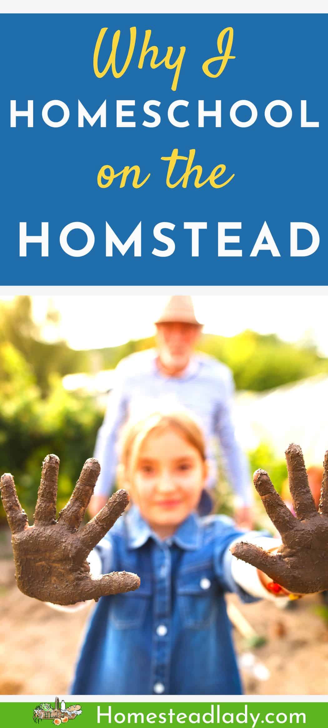 homeschooled kid on the homestead with muddy hands
