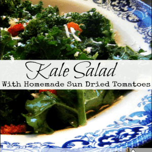 Tender Kale Salad with Homemade Sun Dried Tomatoes l A healthy, raw food addition to any holiday meal l Homestead Lady (.com)