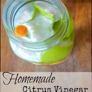 citrus peels in a jar of vinegar