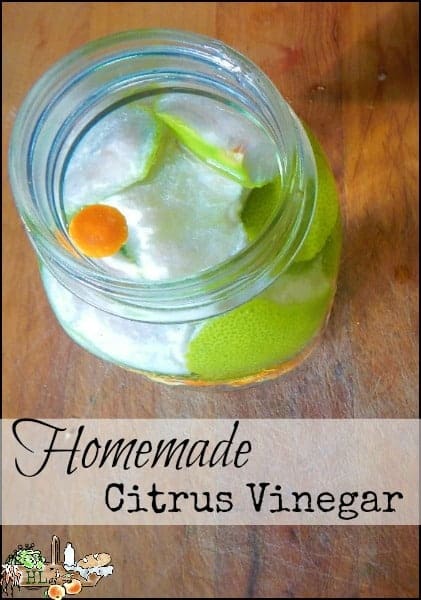 citrus peels in a jar of vinegar