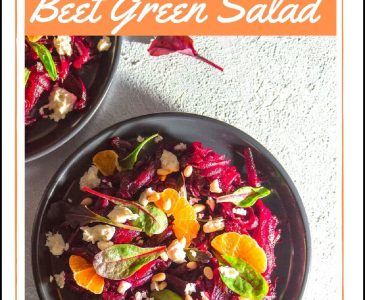 strawberry beet salad with oranges in a bowl