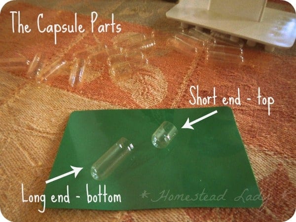 DIY Supplement Capsules - capsule parts - Homestead Lady