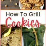 cookies on a plate, cookie pie in cast iron pan, leaf wrapped cookie dough