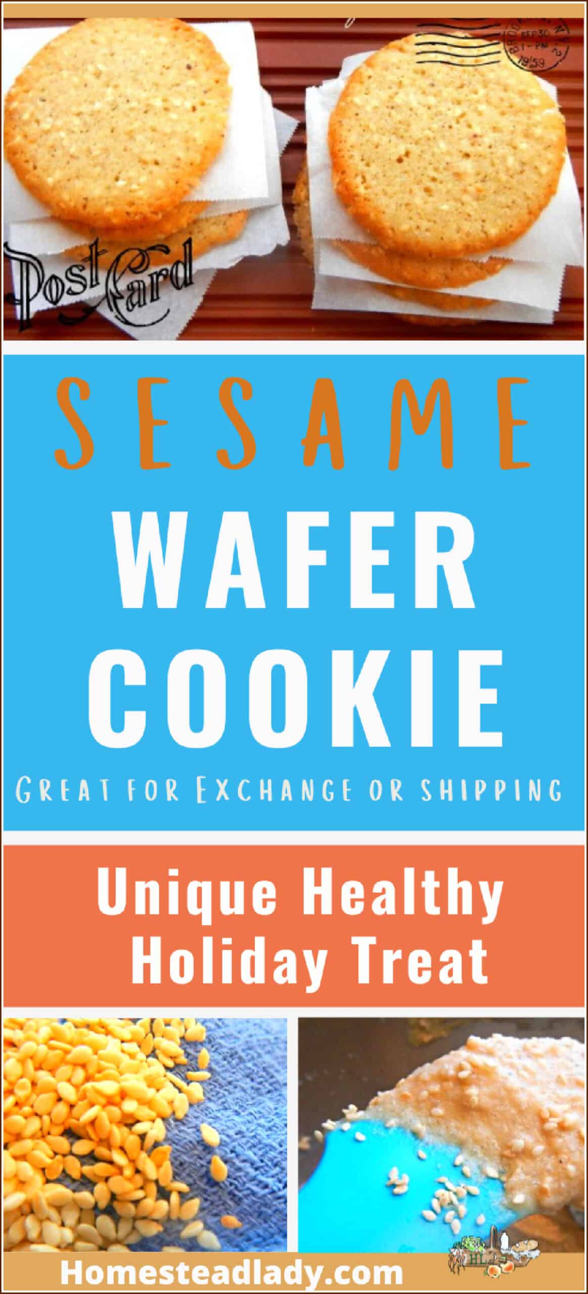 Benne wafer cookies, benne cookie batter, sesame seeds