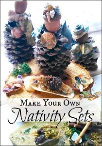 Make Your Own Nativity Sets l Natural organic materials for a homemade creche l Natural Gift l Homestead Lady.com
