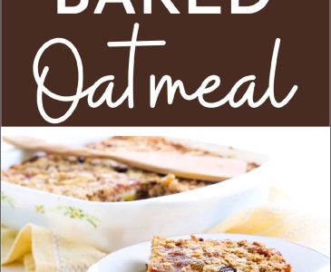 tropical baked oatmeal in a dish