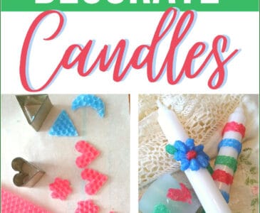 wax shapes, cookies cutter, decorate taper candles