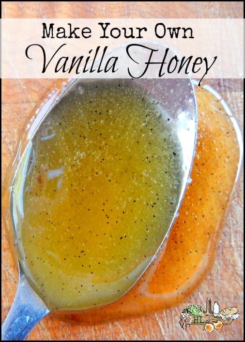 spoon of vanilla honey