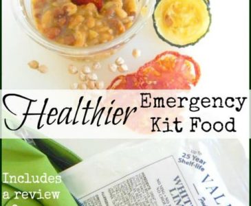 A close up of dehydrated food, with Backpack and Bag