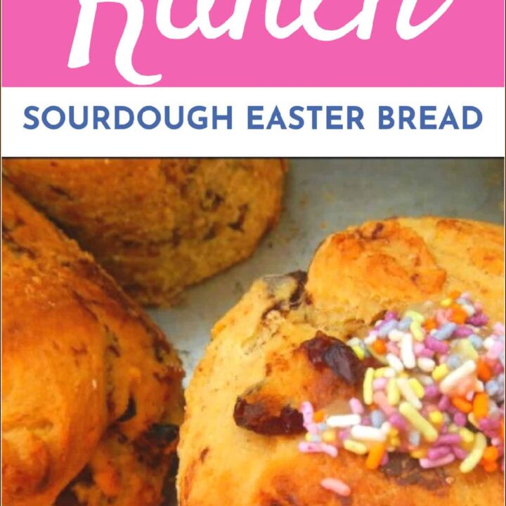 kulich Easter bread with sprinkles