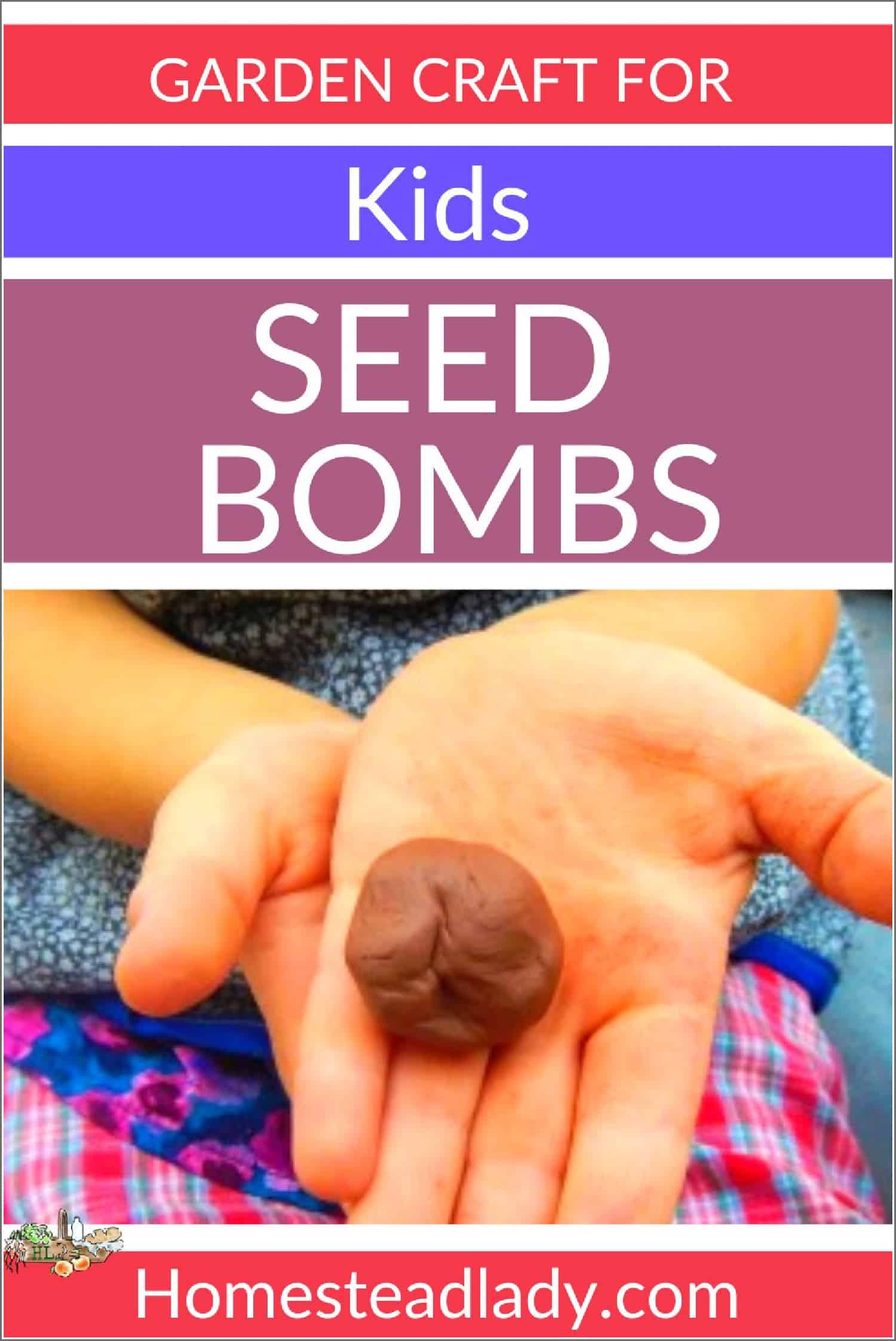 hands holding clay seed bomb