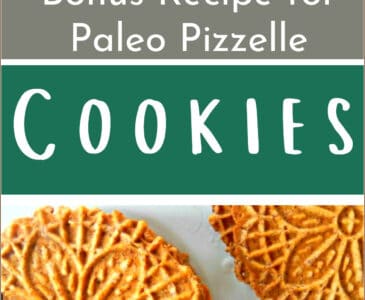 almond flour pizzelle cookies on a table
