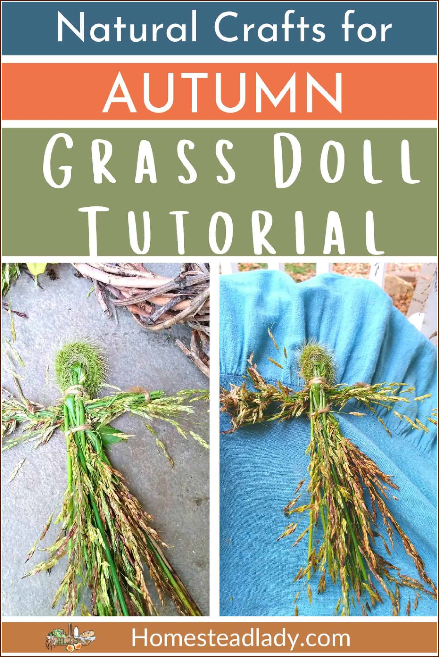 Natural Crafts for Autumn & a Grass Doll Tutorial • Homestead Lady