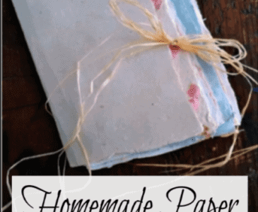 handmade paper on wooden table