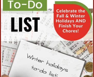 holiday to do list being written with calendar pages