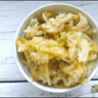 bowl of dill pickle sauerkraut