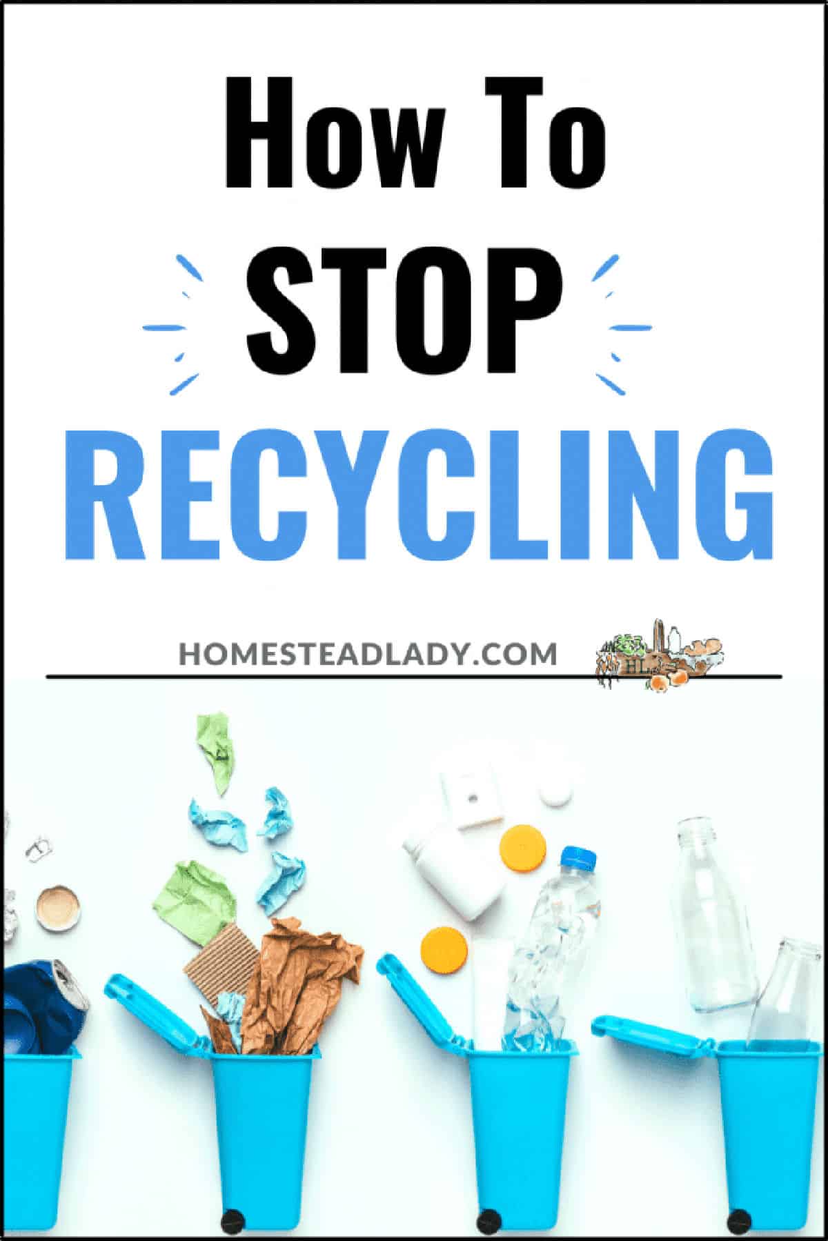 recycling containers and items