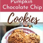 Leftover Oatmeal Pumpkin Chocolate Chip Cookies
